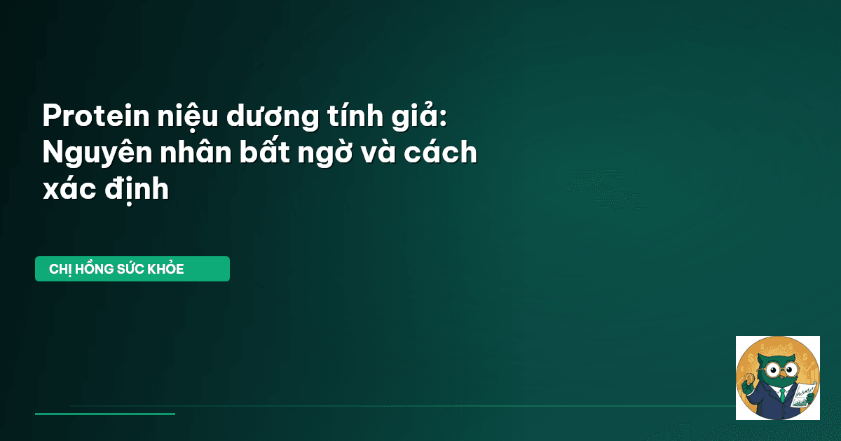 Protein niệu dương tính giả: Nguyên nhân bất ngờ và cách xác định