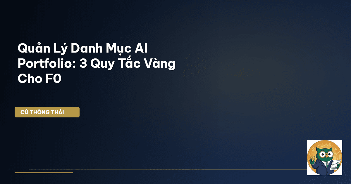 Quản Lý Danh Mục AI Portfolio: 3 Quy Tắc Vàng Cho F0
