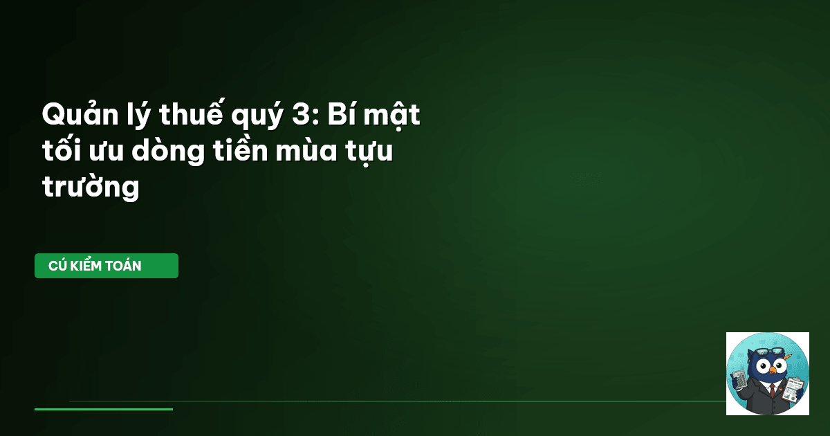 quản lý thuế quý 3