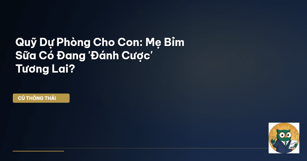 Quỹ Dự Phòng Cho Con: Mẹ Bỉm Sữa Có Đang 'Đánh Cược' Tương Lai?