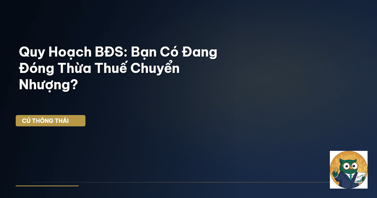 Quy Hoạch BĐS: Bạn Có Đang Đóng Thừa Thuế Chuyển Nhượng?