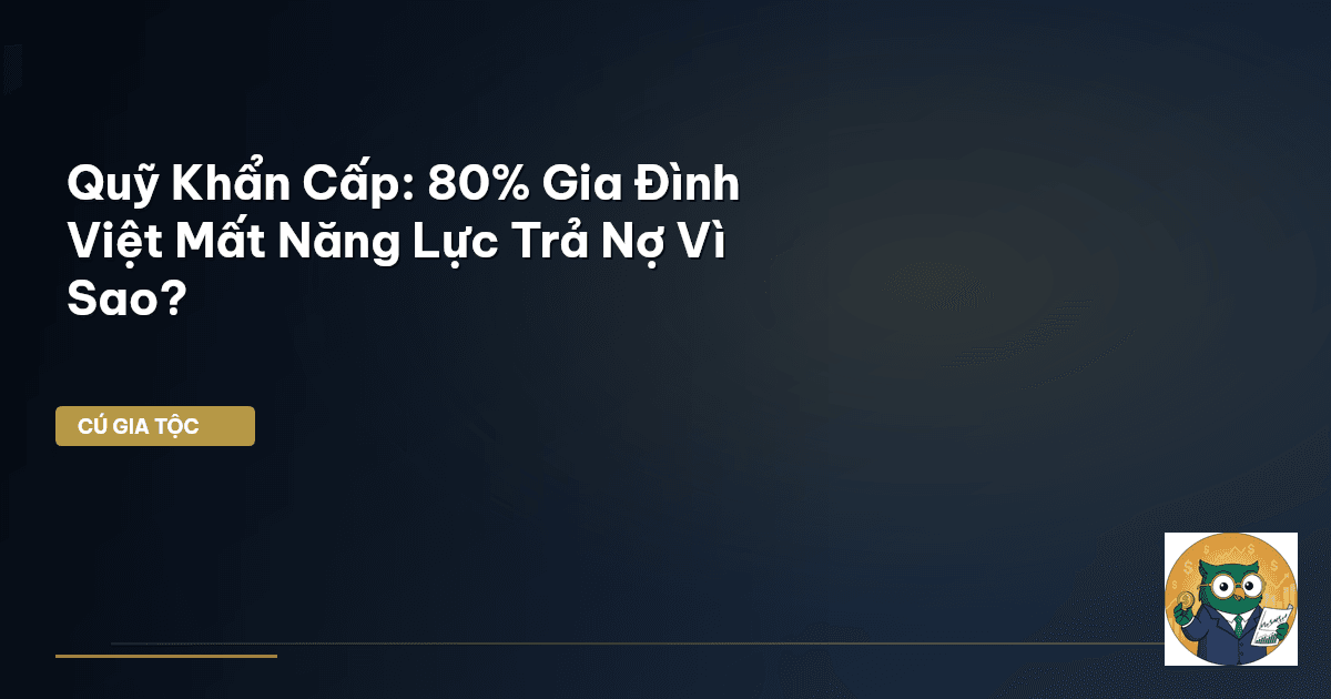 Quỹ Khẩn Cấp: 80% Gia Đình Việt Mất Năng Lực Trả Nợ Vì Sao?