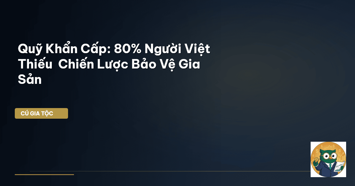 Quỹ Khẩn Cấp: 80% Người Việt Thiếu & Chiến Lược Bảo Vệ Gia Sản