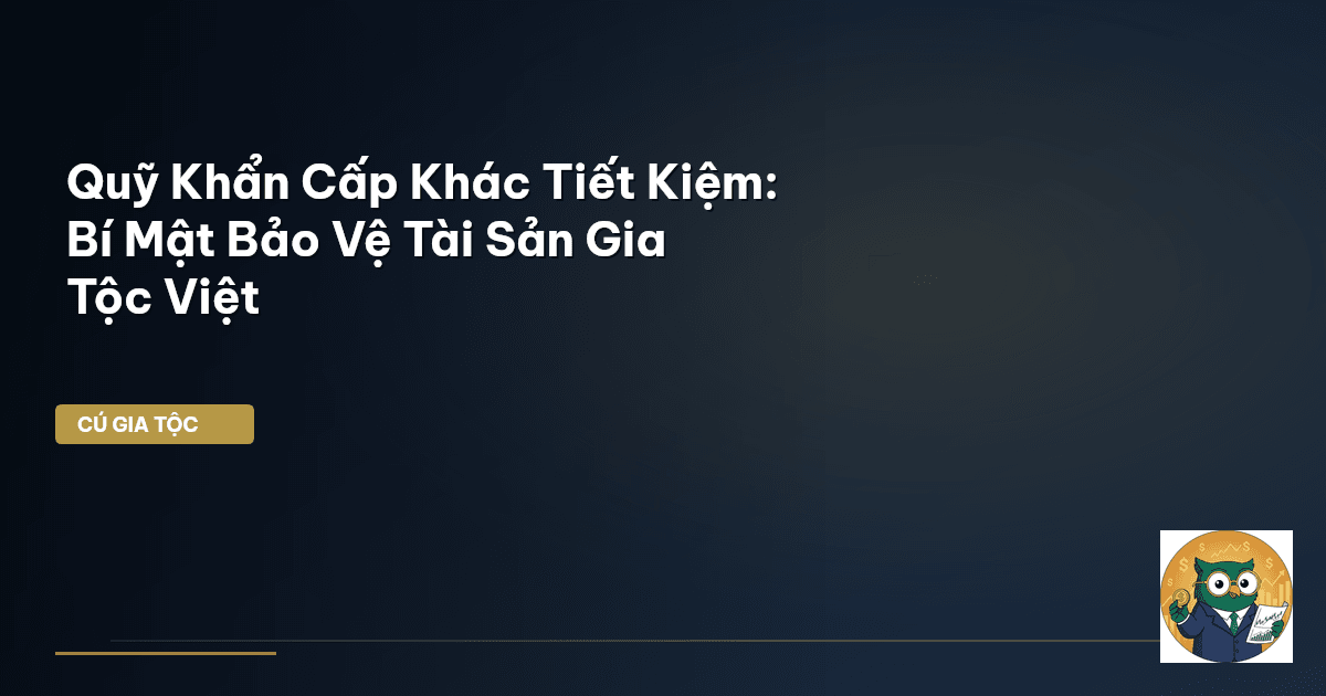 Quỹ Khẩn Cấp Khác Tiết Kiệm: Bí Mật Bảo Vệ Tài Sản Gia Tộc Việt