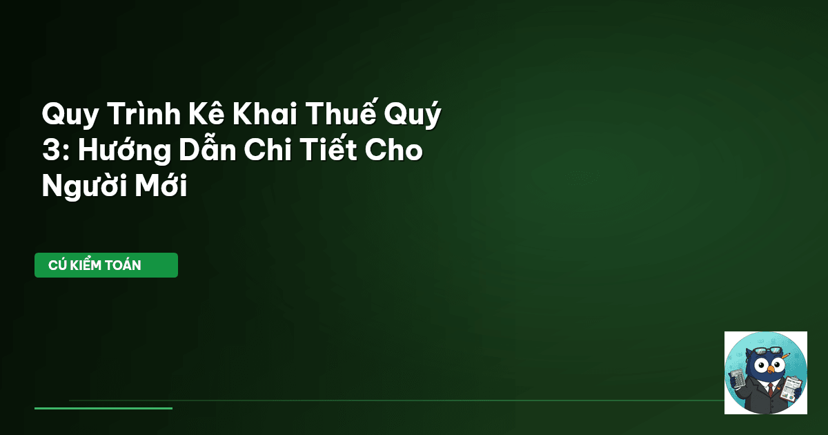 kê khai thuế quý 3