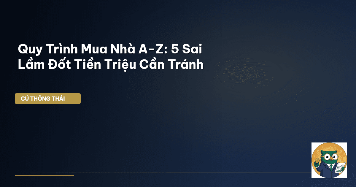 Quy Trình Mua Nhà A-Z: 5 Sai Lầm Đốt Tiền Triệu Cần Tránh