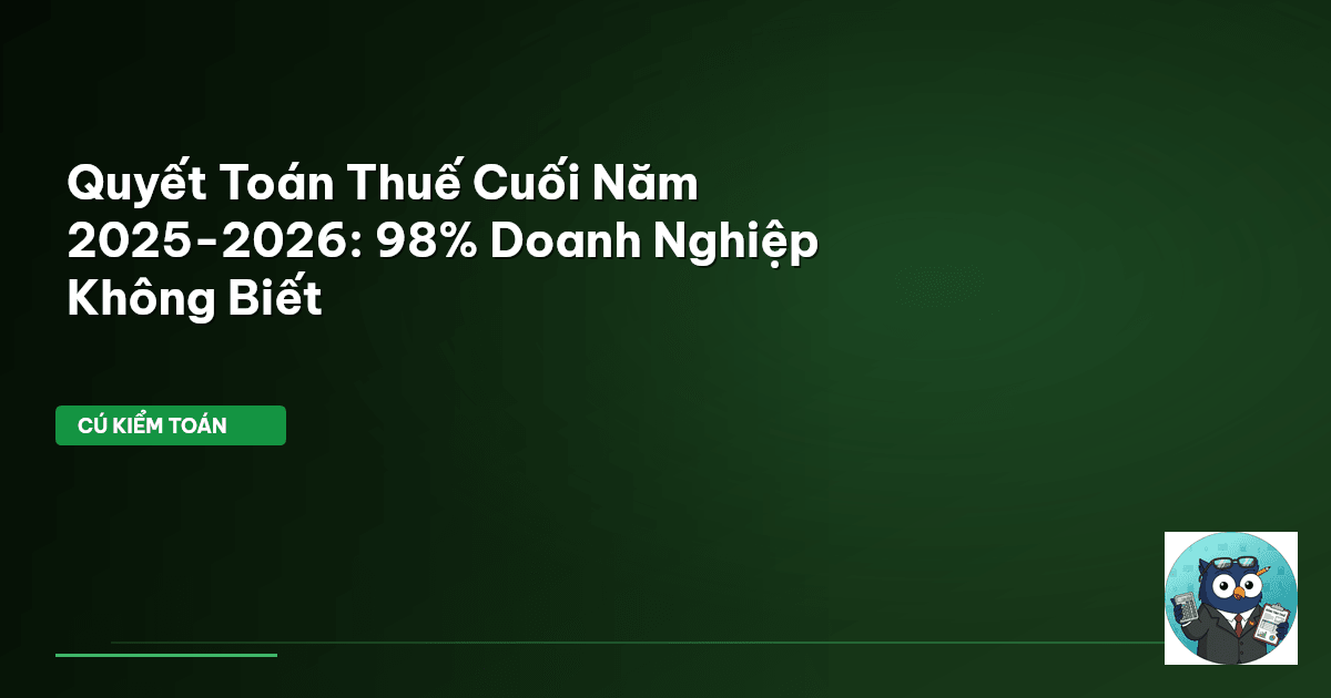 quyết toán thuế cuối năm