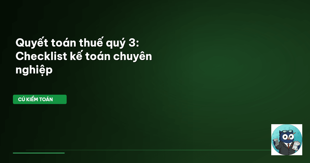 quyết toán thuế quý 3