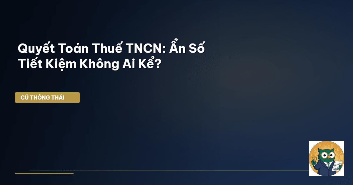 Quyết Toán Thuế TNCN: Ẩn Số Tiết Kiệm Không Ai Kể?