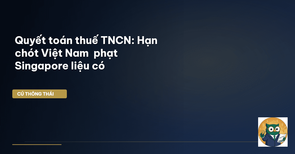 Quyết toán thuế TNCN: Hạn chót Việt Nam & phạt Singapore liệu có
