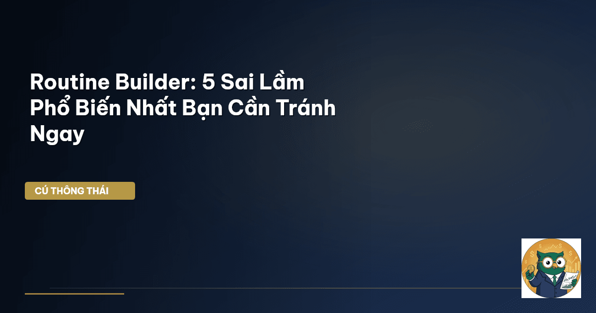Routine Builder: 5 Sai Lầm Phổ Biến Nhất Bạn Cần Tránh Ngay