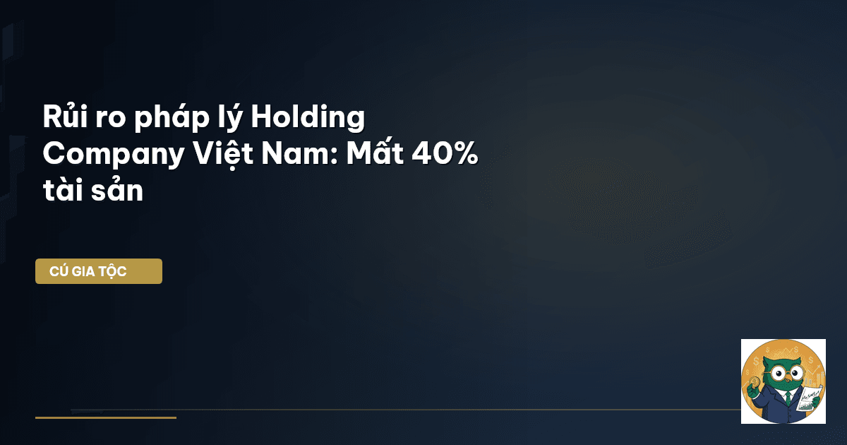 Rủi ro pháp lý Holding Company Việt Nam: Mất 40% tài sản