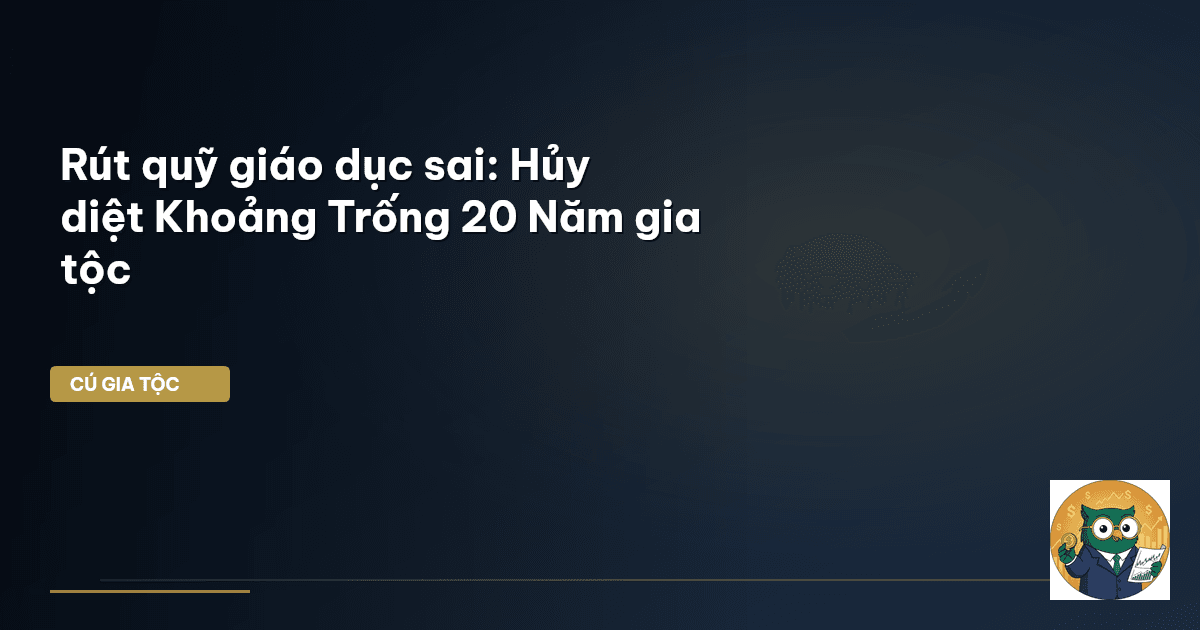 Rút quỹ giáo dục sai: Hủy diệt 'Khoảng Trống 20 Năm' gia tộc