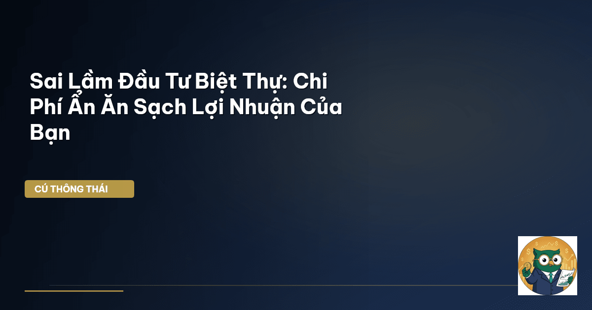 Sai Lầm Đầu Tư Biệt Thự: Chi Phí Ẩn Ăn Sạch Lợi Nhuận Của Bạn