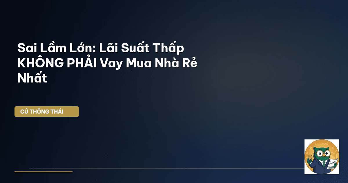 Sai Lầm Lớn: Lãi Suất Thấp KHÔNG PHẢI Vay Mua Nhà Rẻ Nhất