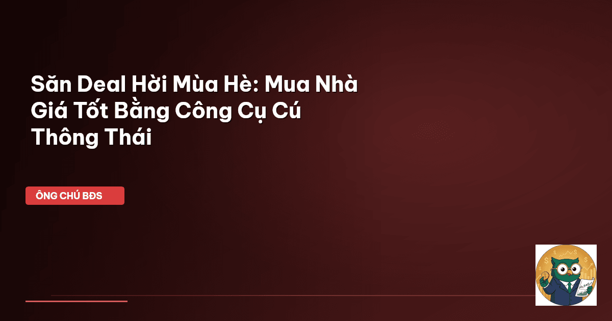 Săn Deal Hời Mùa Hè: Mua Nhà Giá Tốt Bằng Công Cụ Cú Thông Thái