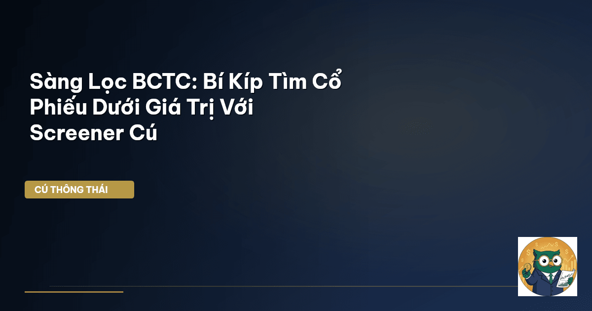 Sàng Lọc BCTC: Bí Kíp Tìm Cổ Phiếu Dưới Giá Trị Với Screener Cú