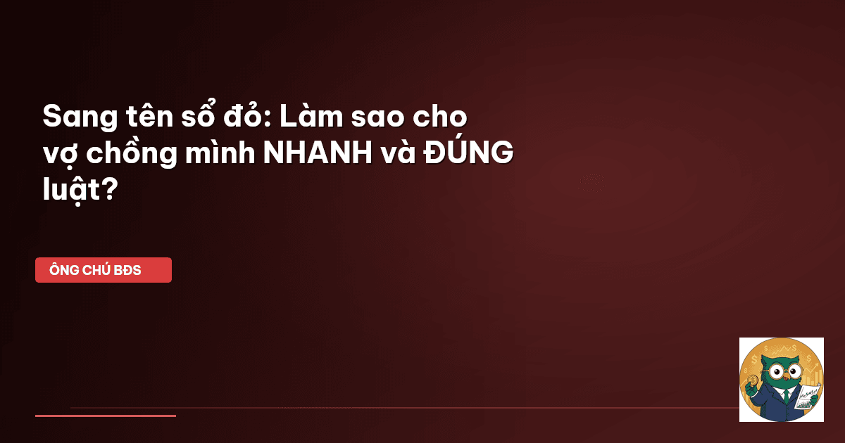 sang tên sổ đỏ