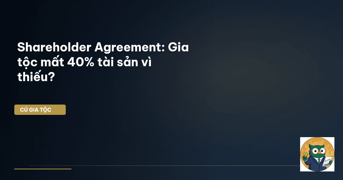 Shareholder Agreement: Gia tộc mất 40% tài sản vì thiếu?