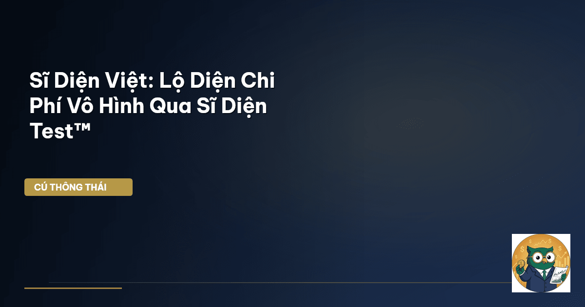 Sĩ Diện Việt: Lộ Diện Chi Phí Vô Hình Qua Sĩ Diện Test™