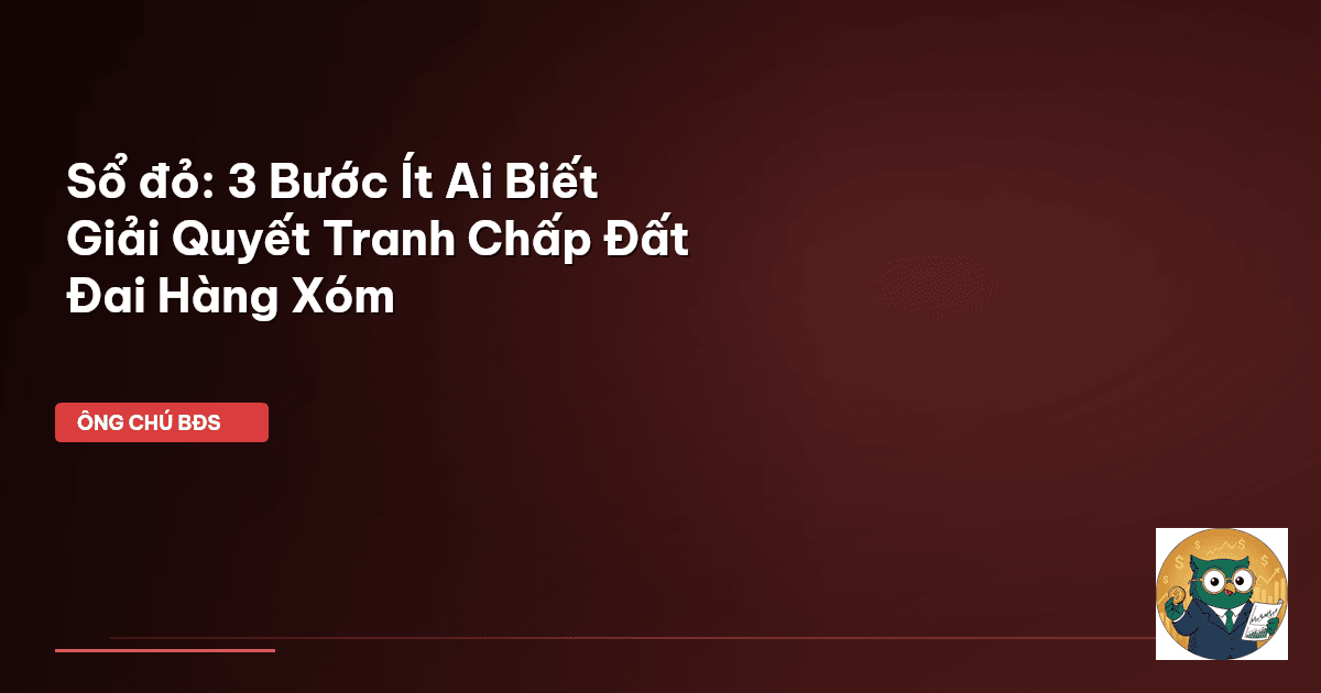 Sổ đỏ: 3 Bước Ít Ai Biết Giải Quyết Tranh Chấp Đất Đai Hàng Xóm