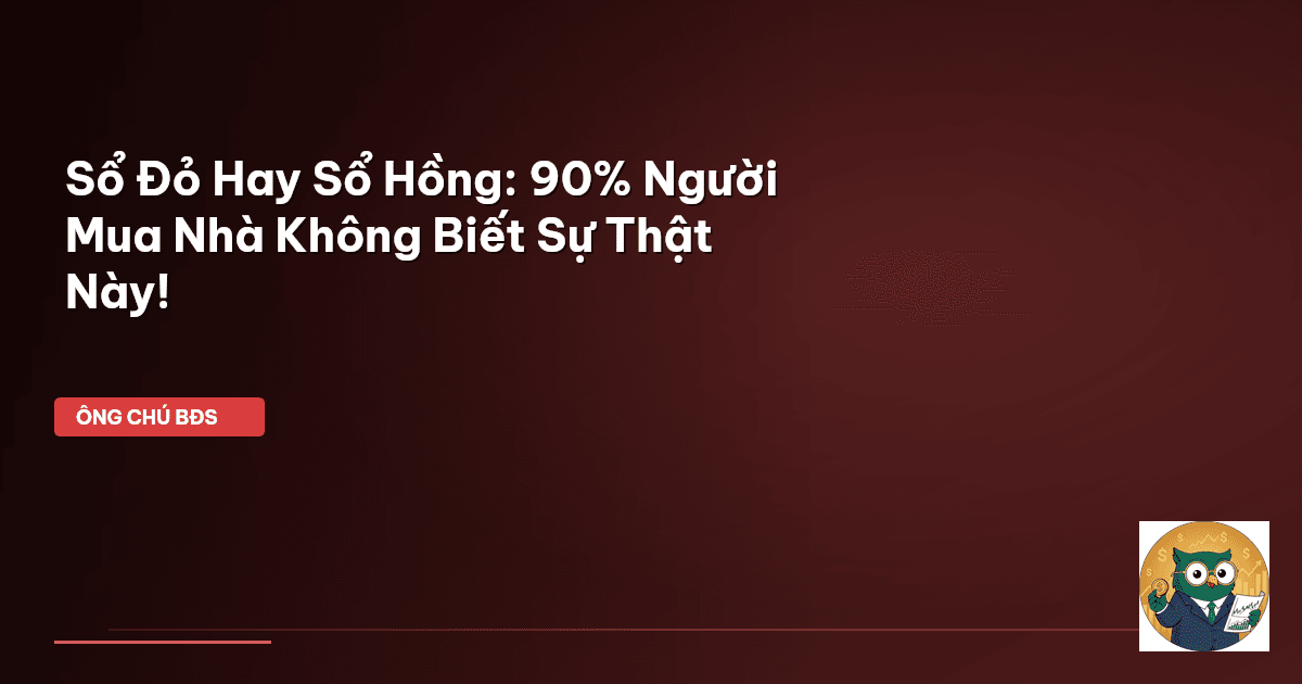 Sổ Đỏ Hay Sổ Hồng: 90% Người Mua Nhà Không Biết Sự Thật Này!