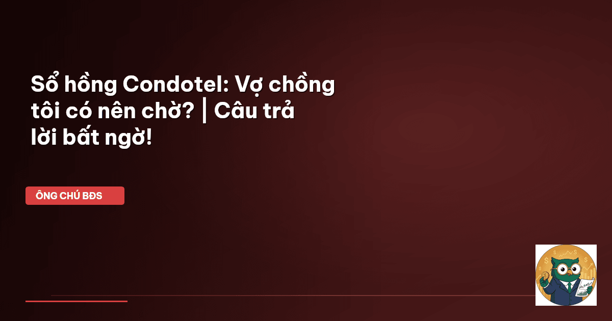 sổ hồng condotel