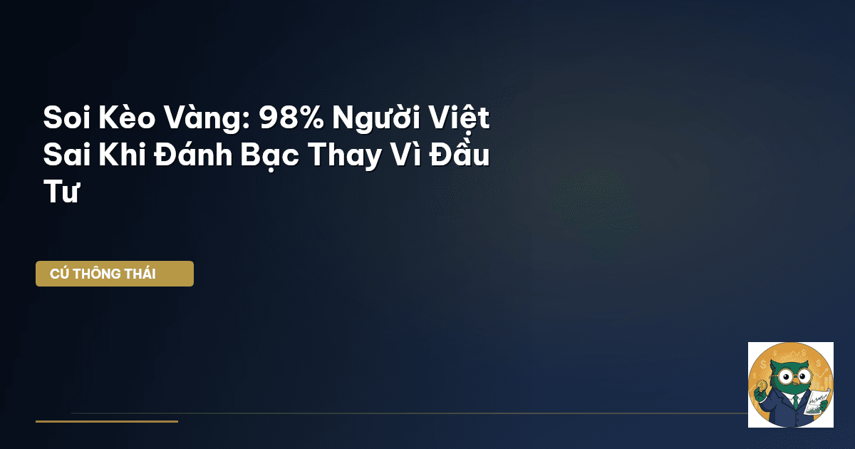 Soi Kèo Vàng: 98% Người Việt Sai Khi ‘Đánh Bạc’ Thay Vì Đầu Tư