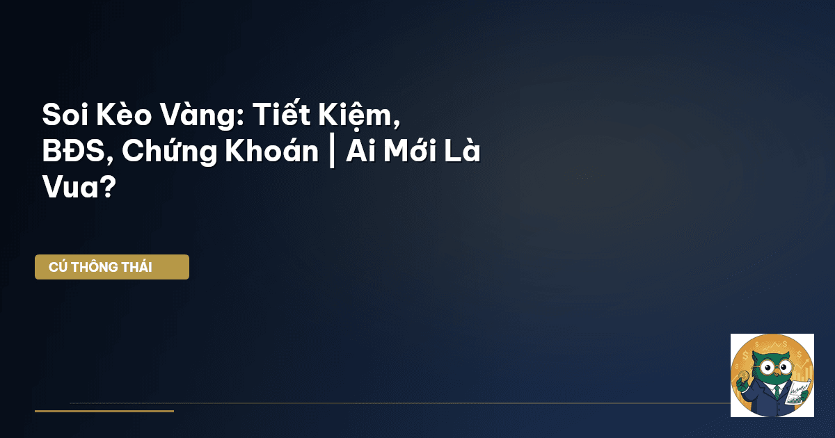 Soi Kèo Vàng: Tiết Kiệm, BĐS, Chứng Khoán | Ai Mới Là Vua?
