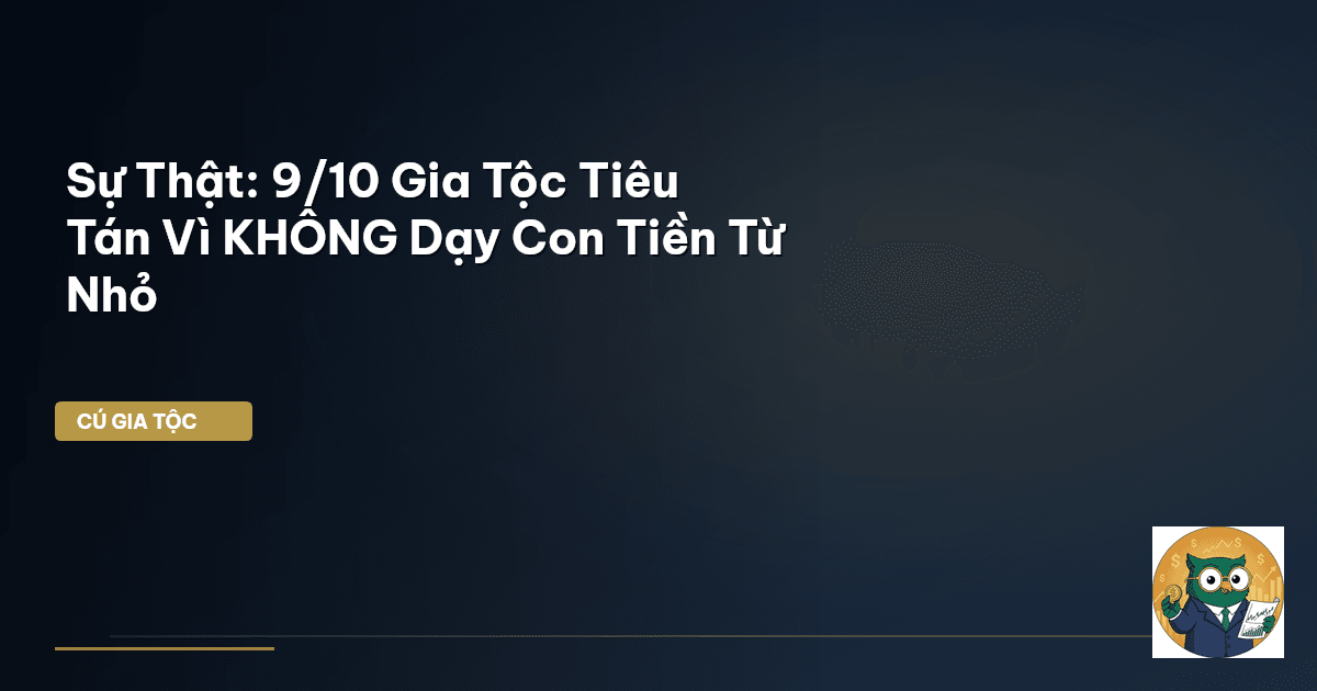 Sự Thật: 9/10 Gia Tộc Tiêu Tán Vì KHÔNG Dạy Con Tiền Từ Nhỏ