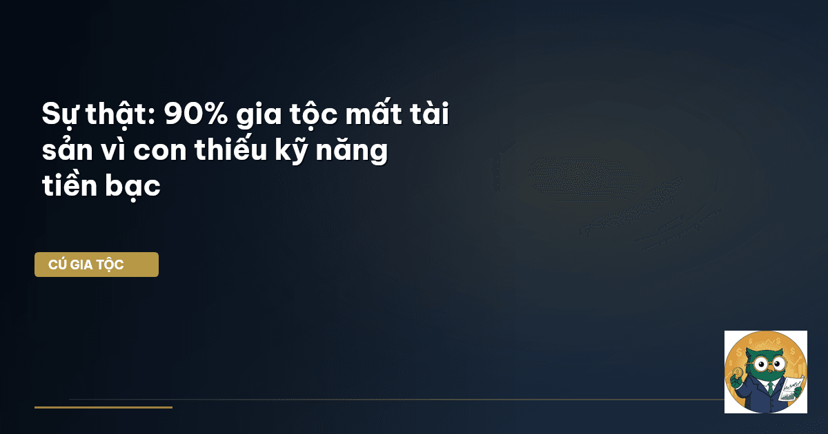 Sự thật: 90% gia tộc mất tài sản vì con thiếu kỹ năng tiền bạc