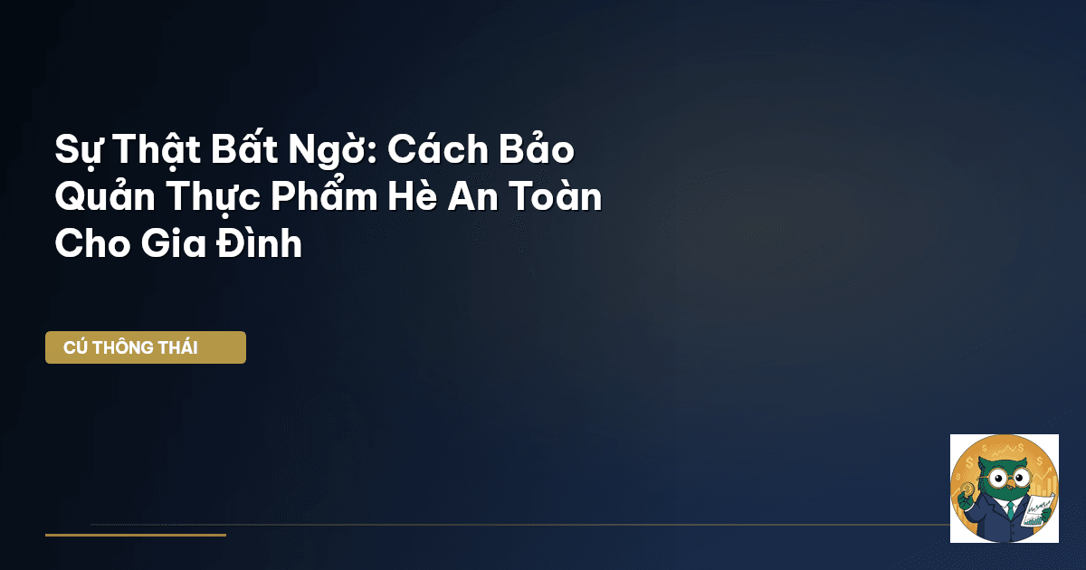 Sự Thật Bất Ngờ: Cách Bảo Quản Thực Phẩm Hè An Toàn Cho Gia Đình