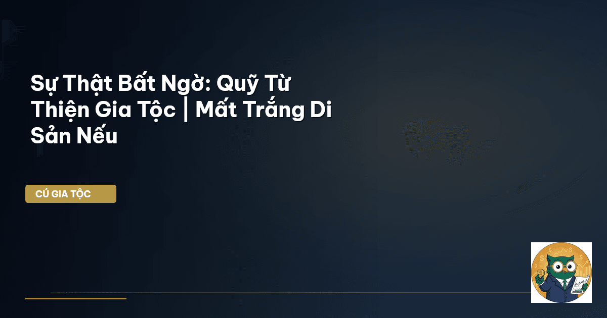 Sự Thật Bất Ngờ: Quỹ Từ Thiện Gia Tộc | Mất Trắng Di Sản Nếu