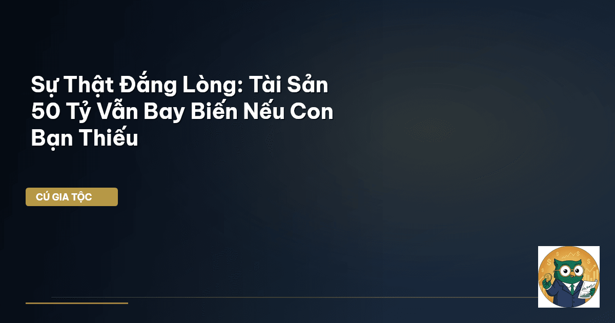 Sự Thật Đắng Lòng: Tài Sản 50 Tỷ Vẫn Bay Biến Nếu Con Bạn Thiếu
