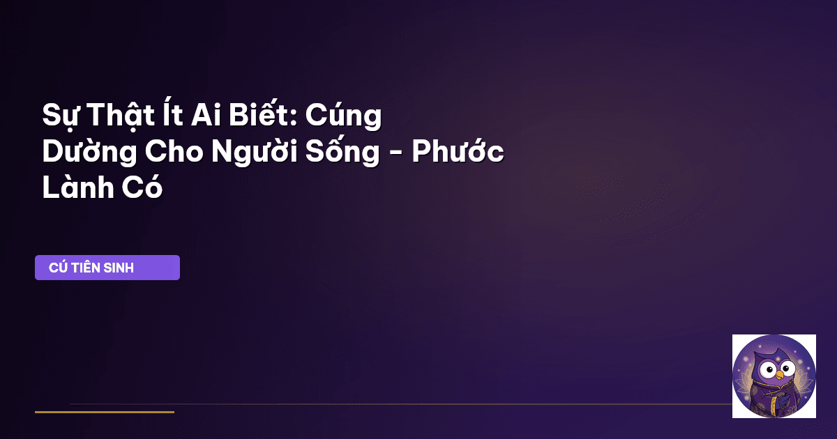 cúng dường người sống
