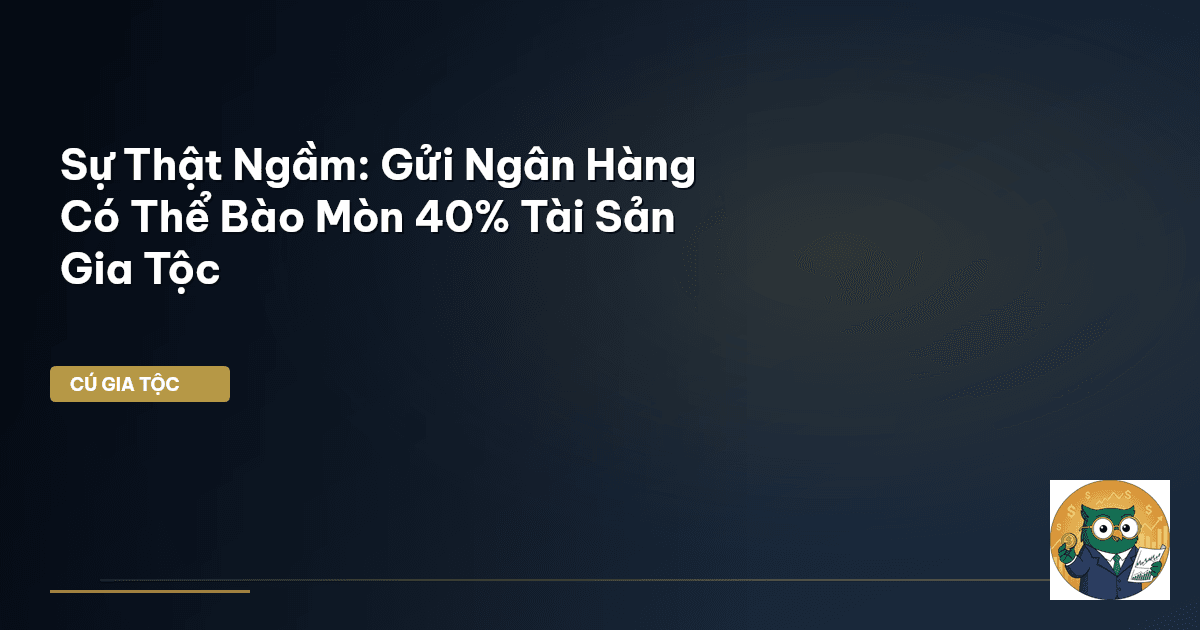 Sự Thật Ngầm: Gửi Ngân Hàng Có Thể Bào Mòn 40% Tài Sản Gia Tộc