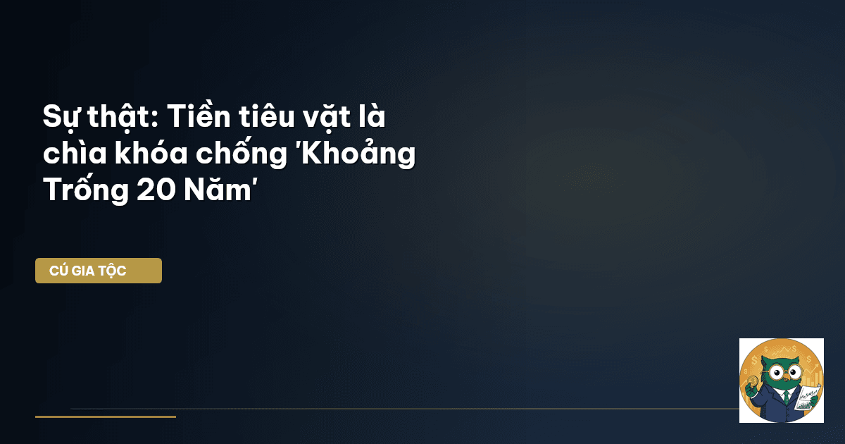 Sự thật: Tiền tiêu vặt là chìa khóa chống 'Khoảng Trống 20 Năm'
