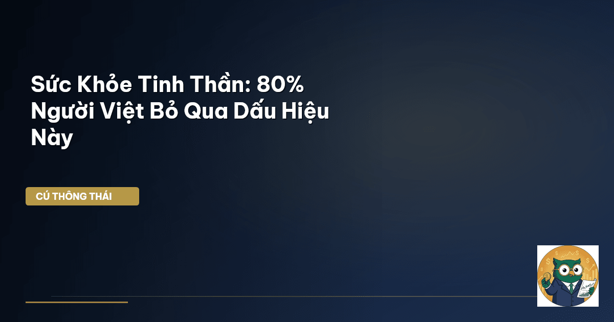 Sức Khỏe Tinh Thần: 80% Người Việt Bỏ Qua Dấu Hiệu Này