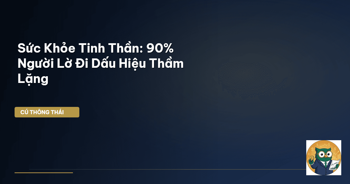 Sức Khỏe Tinh Thần: 90% Người Lờ Đi Dấu Hiệu Thầm Lặng
