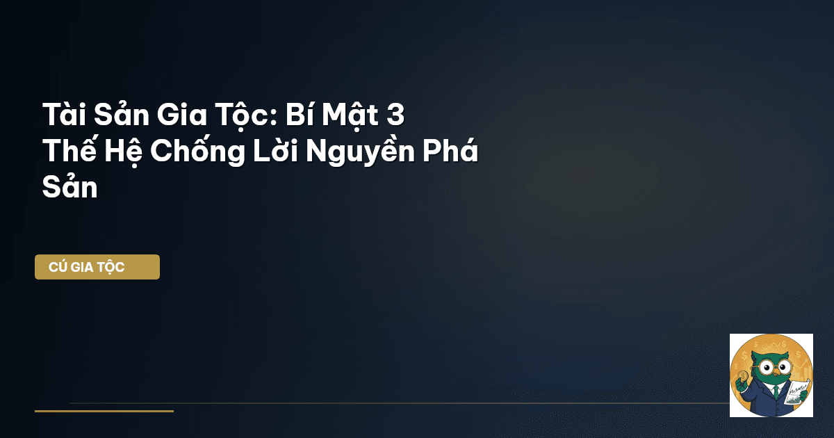 Tài Sản Gia Tộc: Bí Mật 3 Thế Hệ Chống Lời Nguyền Phá Sản