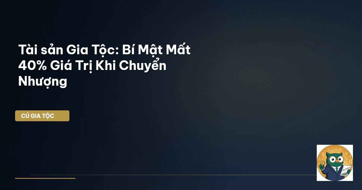 Tài sản Gia Tộc: Bí Mật Mất 40% Giá Trị Khi Chuyển Nhượng