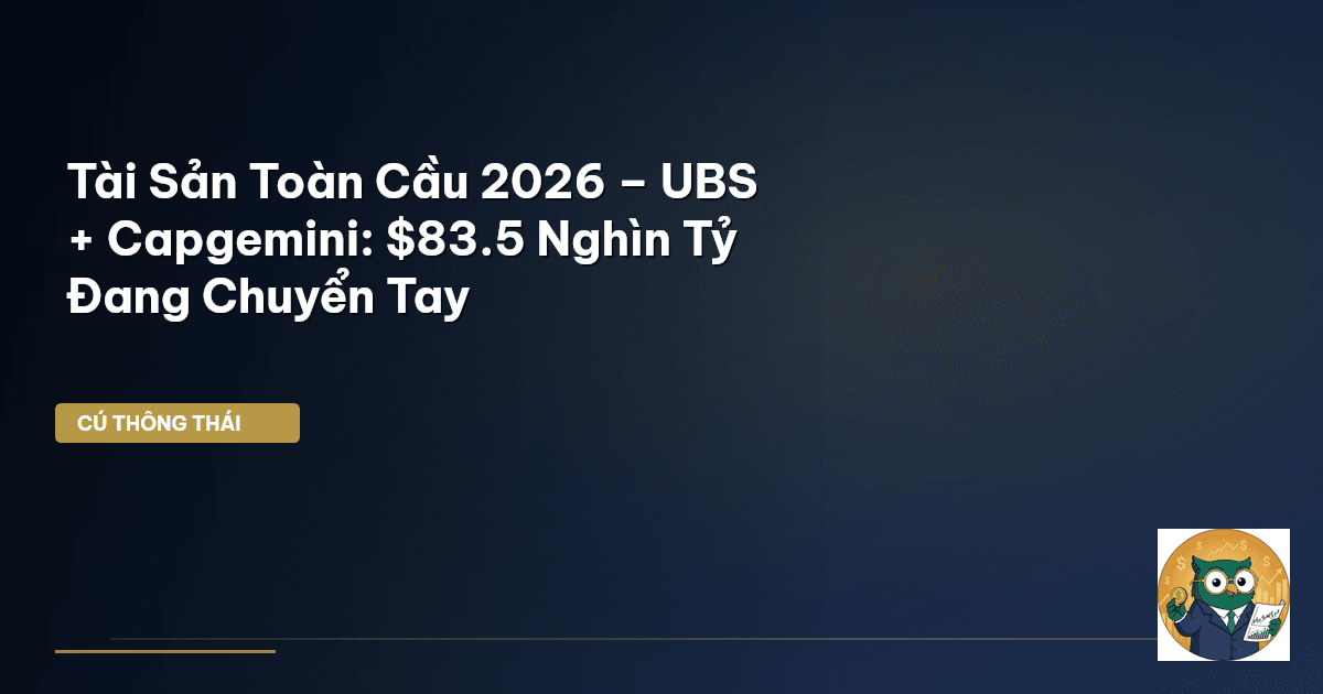 Tài Sản Toàn Cầu 2026 – UBS + Capgemini: $83.5 Nghìn Tỷ Đang Chuyển Tay