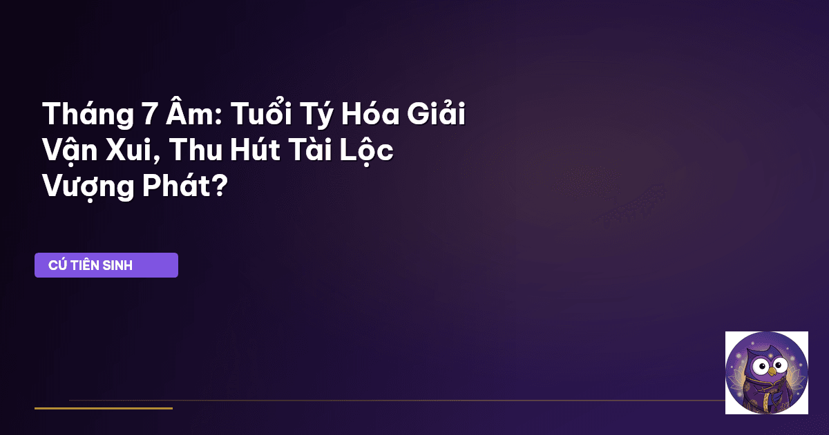 thu hút tài lộc tuổi Tý