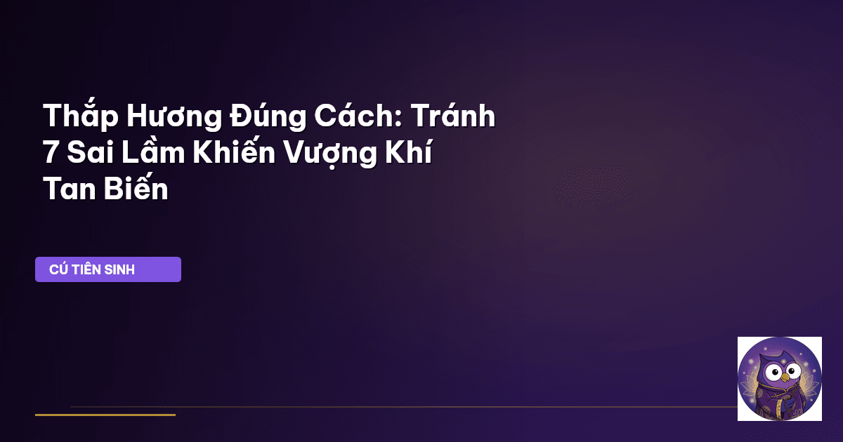thắp hương đúng cách