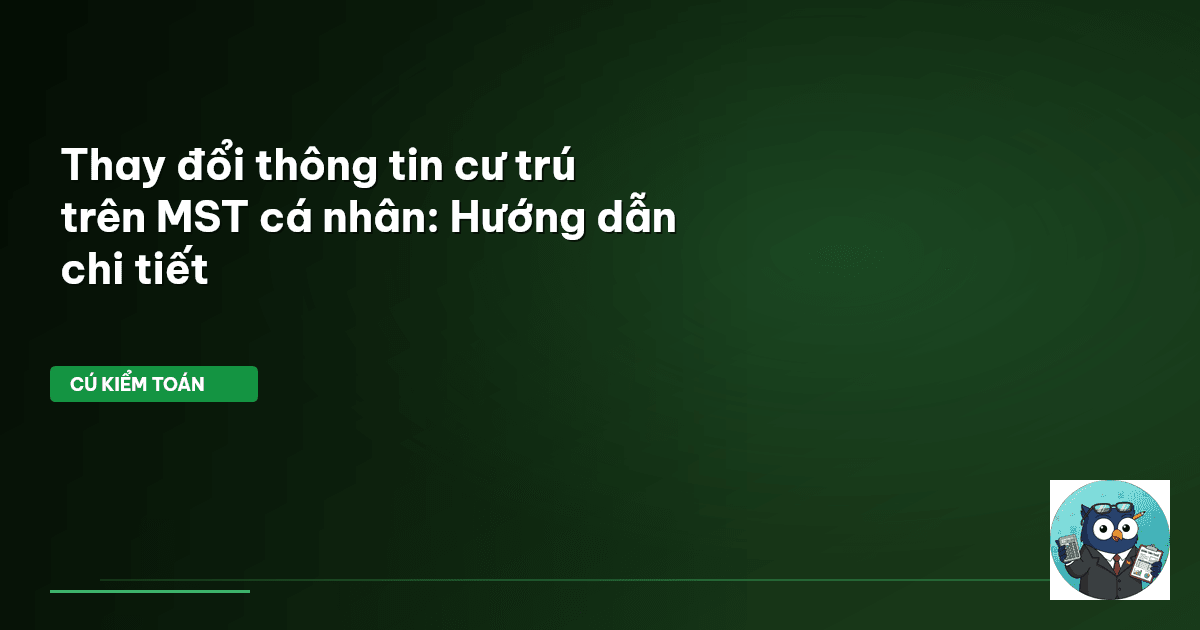 thay đổi thông tin cư trú