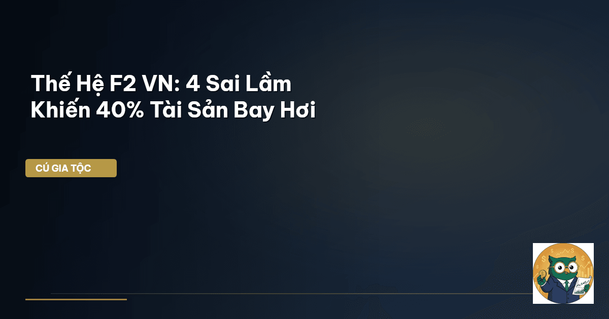 Thế Hệ F2 VN: 4 Sai Lầm Khiến 40% Tài Sản ‘Bay Hơi’