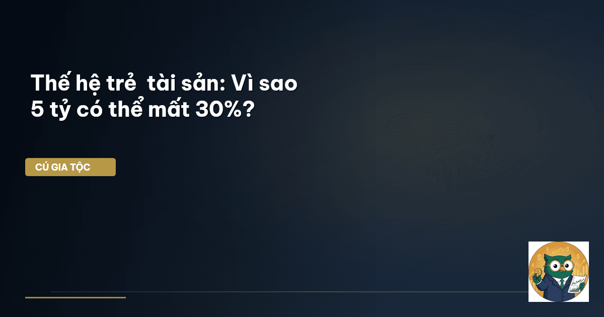 Thế hệ trẻ & tài sản: Vì sao 5 tỷ có thể mất 30%?