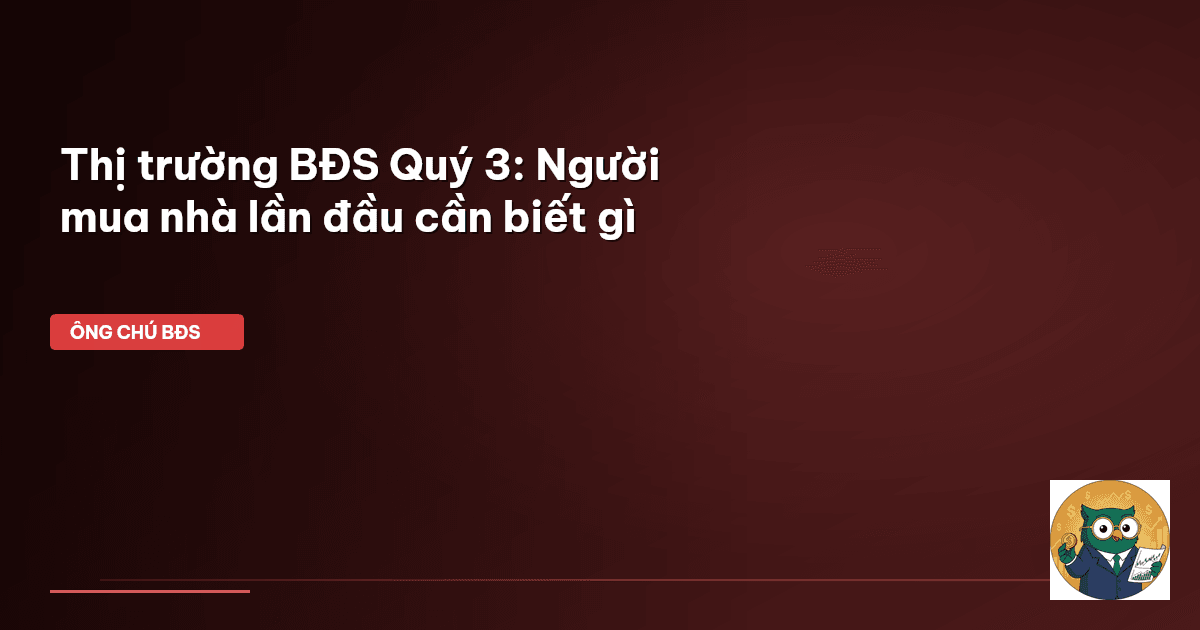 thị trường BĐS quý 3