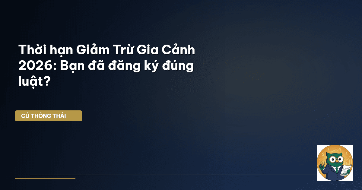 Thời hạn Giảm Trừ Gia Cảnh 2026: Bạn đã đăng ký đúng luật?