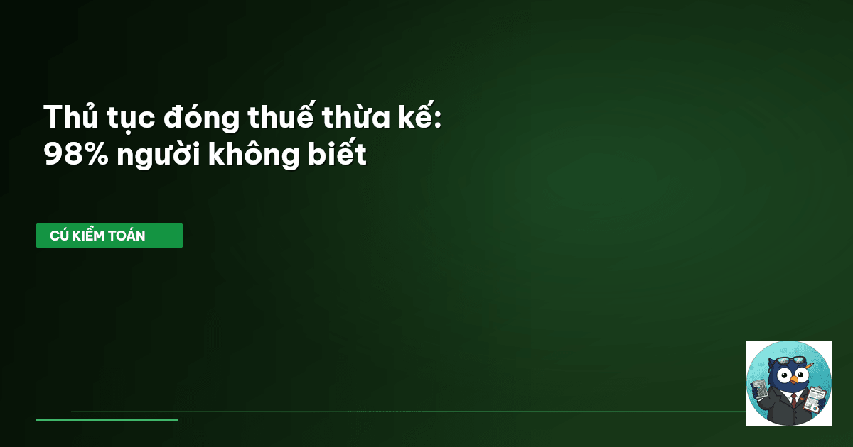 thủ tục đóng thuế thừa kế